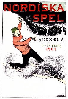 Affisch till Nordiska spelen 1901 av konstnären Ernst Küsel.